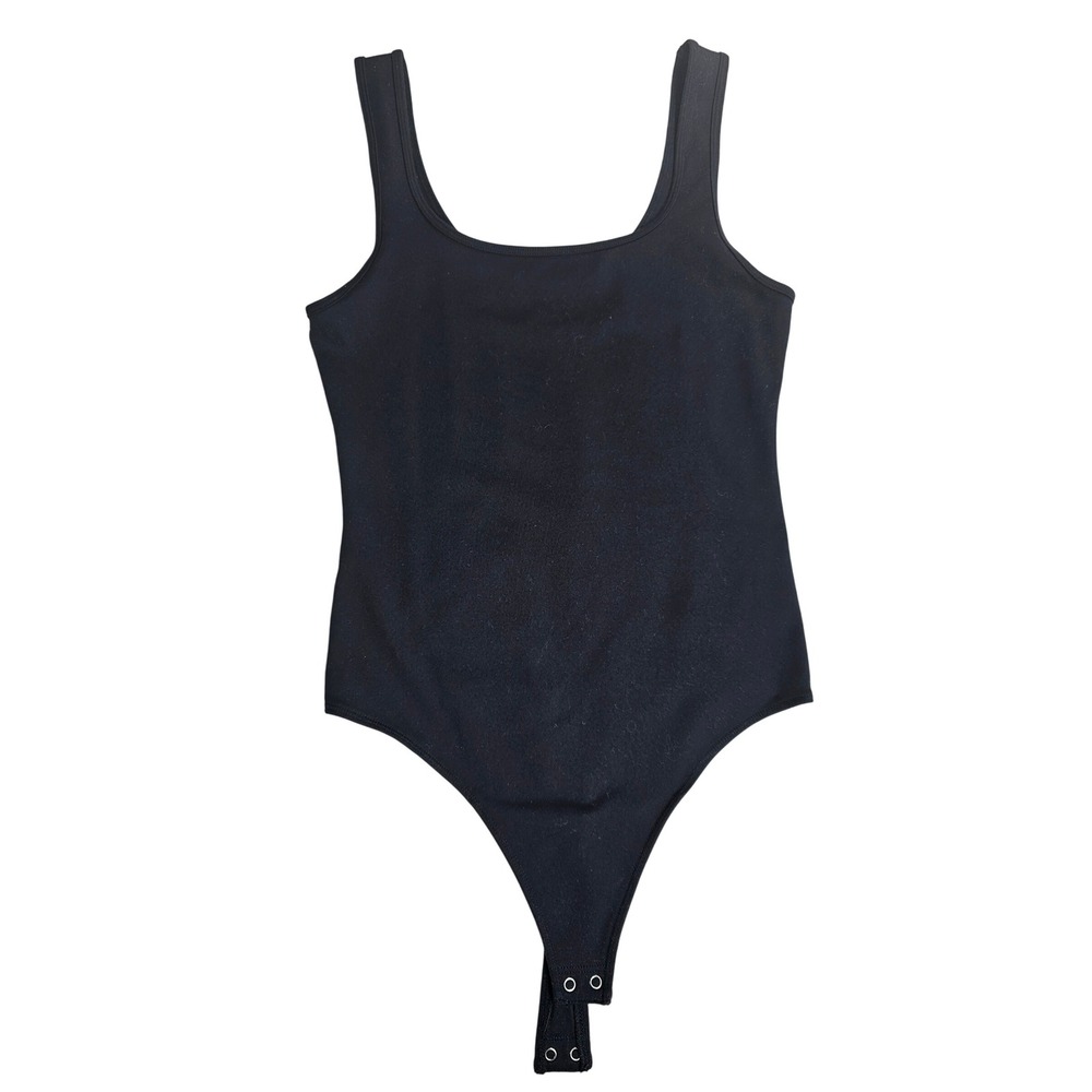 Abercrombie‎ Fitch Soft AF Collection Black Tank Bodysuit Snap Crotch Thong S